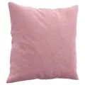 Canapé 3 places avec oreillers décoratifs rose 180 cm velours