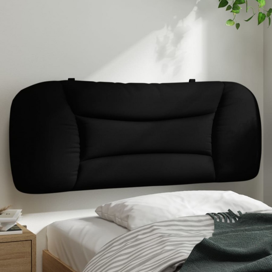 Coussin de tête de lit noir 100 cm tissu