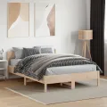 Cadre de lit avec tête de lit 120x190 cm bois de pin massif