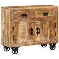 Buffet 80x30x65 cm bois de manguier brut massif