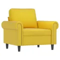 Fauteuil Jaune 60 cm Velours