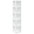 Armoire d'angle Blanc 33x33x164,5 cm Aggloméré