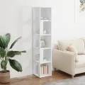 Armoire d'angle Blanc 33x33x164,5 cm Aggloméré