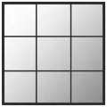 Miroir mural noir 60x60 cm métal