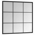 Miroir mural noir 60x60 cm métal