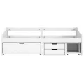 Lit de jour avec 3 tiroirs IRUN blanc 90x200 cm bois pin massif