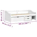 Lit de jour avec 3 tiroirs IRUN blanc 90x200 cm bois pin massif