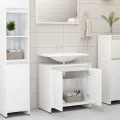 Armoire de salle de bain Blanc brillant 60x33x61 cm Aggloméré