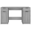 Bureau avec armoire latérale Sonoma gris Bois d'ingénierie