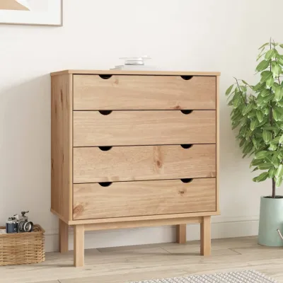 Armoire à tiroirs 76,5x39,5x90 cm Bois de pin massif