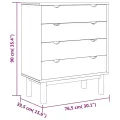 Armoire à tiroirs 76,5x39,5x90 cm Bois de pin massif