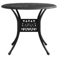 Table de jardin Noir 90x90x74 cm Aluminium coulé
