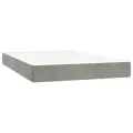 cadre de lit avec matelas LED Gris clair 120x200 cm