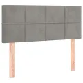 cadre de lit avec matelas LED Gris clair 120x200 cm