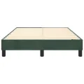 cadre de lit Vert foncé 120x200 cm Velours