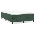 cadre de lit et matelas Vert foncé 120x200cm Velours