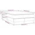 cadre de lit et matelas Vert foncé 120x200cm Velours