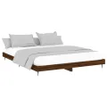 Cadre de lit chêne marron 200x200 cm bois d'ingénierie