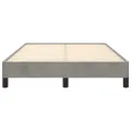 Cadre de lit Gris clair 120x200 cm Velours