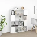 Bibliothèque/Séparateur de pièce Blanc 100x24x124 cm