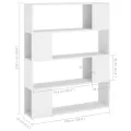 Bibliothèque/Séparateur de pièce Blanc 100x24x124 cm
