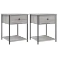 Tables de chevet 2 pcs sonoma gris 44x45x58 cm bois ingénierie