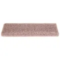 Tapis d'escalier 15 pcs 65x21x4 cm Blanc et rose