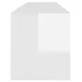 Meuble TV Blanc brillant 120x30x40,5 cm Aggloméré