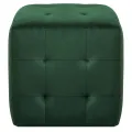 2 pcs Poufs Vert 30 x 30 x 30 cm Tissu velours