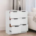 Buffets 2 pcs Blanc 30x30x70 cm Bois d'ingénierie