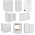 Ensemble de meubles de cuisine 8 pcs Blanc Aggloméré