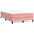 cadre de lit avec matelas Rose 120x200 cm Velours