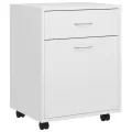 Armoire à roulettes Blanc 45x38x54 cm Aggloméré