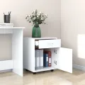 Armoire à roulettes Blanc 45x38x54 cm Aggloméré