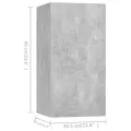 Ensemble de meuble TV 4 pcs Gris béton Aggloméré