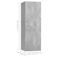 Ensemble de meubles TV 3 pcs Gris béton Aggloméré