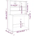 Bureau avec étagères Sonoma gris 102x45x148cm Bois d'ingénierie