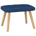 Chaise à bascule avec repose-pied Bleu Tissu