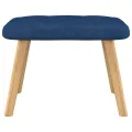Chaise à bascule avec repose-pied Bleu Tissu