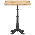 Table de bistro 60x60x77 cm Bois de manguier brut