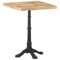 Table de bistro 60x60x77 cm Bois de manguier brut