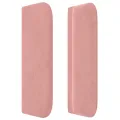 Tête de lit avec oreilles Rose 183x16x78/88 cm Velours