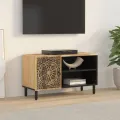 Meuble TV 80x31x46 cm bois massif de manguier