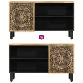 Meuble TV 80x31x46 cm bois massif de manguier