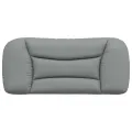 Coussin de tête de lit gris clair 90 cm tissu