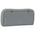 Coussin de tête de lit gris clair 90 cm tissu