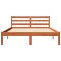 Cadre de lit cire marron 120x190 cm bois de pin massif