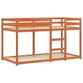 Lit superposé cire marron 90x190 cm bois de pin massif