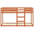 Lit superposé cire marron 90x190 cm bois de pin massif