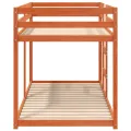 Lit superposé cire marron 90x190 cm bois de pin massif